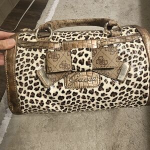 Guess Leopard Print and Gold Women's Bag